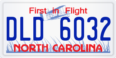 NC license plate DLD6032