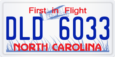 NC license plate DLD6033