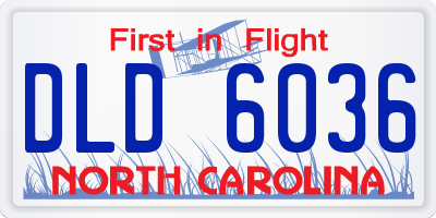 NC license plate DLD6036