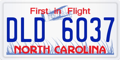 NC license plate DLD6037