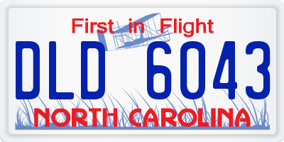 NC license plate DLD6043
