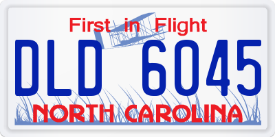 NC license plate DLD6045