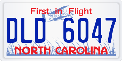 NC license plate DLD6047