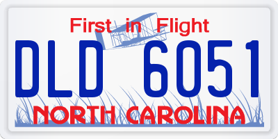 NC license plate DLD6051