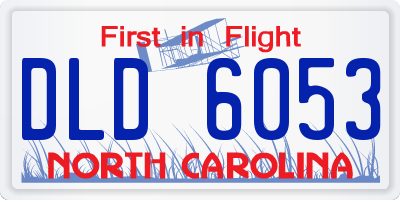 NC license plate DLD6053