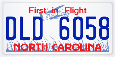 NC license plate DLD6058