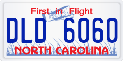 NC license plate DLD6060