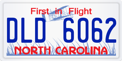 NC license plate DLD6062