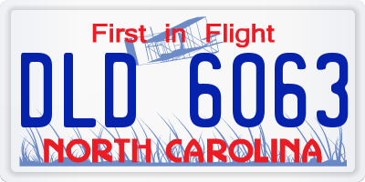 NC license plate DLD6063