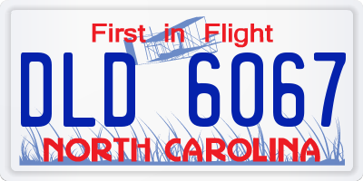 NC license plate DLD6067