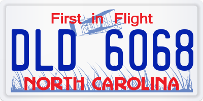 NC license plate DLD6068