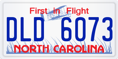 NC license plate DLD6073