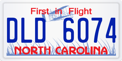 NC license plate DLD6074