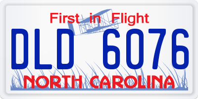 NC license plate DLD6076