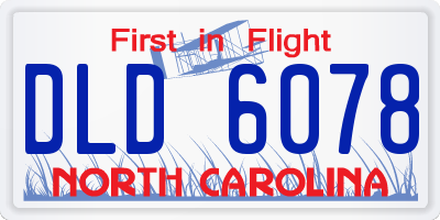 NC license plate DLD6078