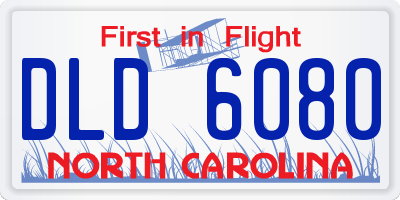 NC license plate DLD6080