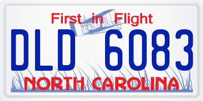 NC license plate DLD6083