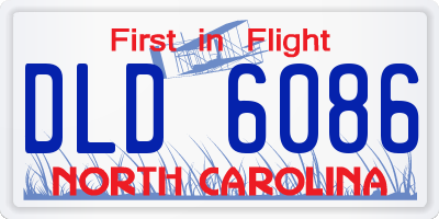 NC license plate DLD6086