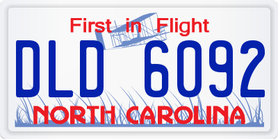 NC license plate DLD6092