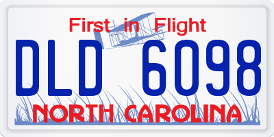 NC license plate DLD6098