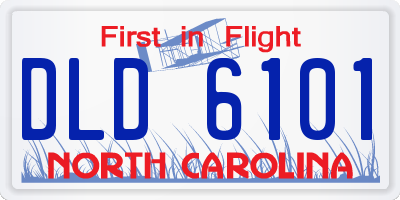 NC license plate DLD6101