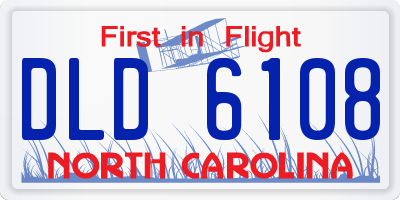 NC license plate DLD6108