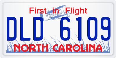 NC license plate DLD6109
