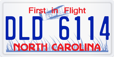 NC license plate DLD6114