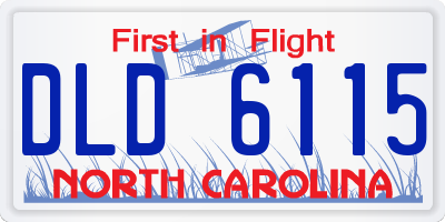 NC license plate DLD6115