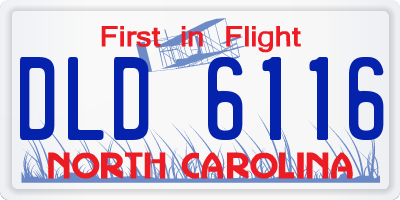 NC license plate DLD6116
