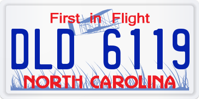 NC license plate DLD6119