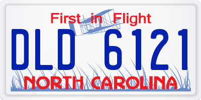 NC license plate DLD6121