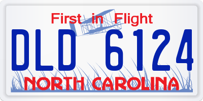 NC license plate DLD6124