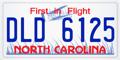 NC license plate DLD6125