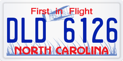NC license plate DLD6126