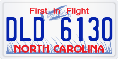 NC license plate DLD6130