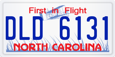 NC license plate DLD6131