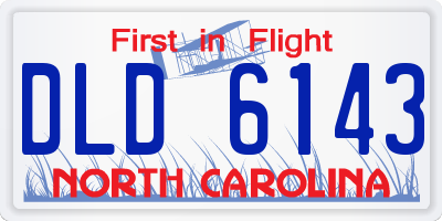 NC license plate DLD6143