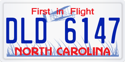 NC license plate DLD6147