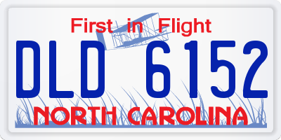 NC license plate DLD6152