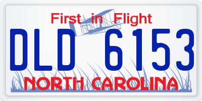 NC license plate DLD6153