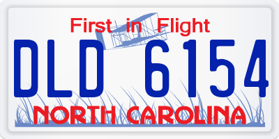 NC license plate DLD6154