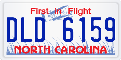 NC license plate DLD6159