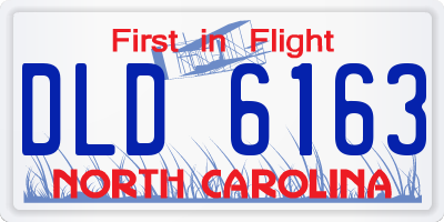 NC license plate DLD6163