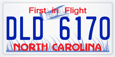 NC license plate DLD6170