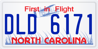 NC license plate DLD6171