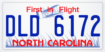 NC license plate DLD6172