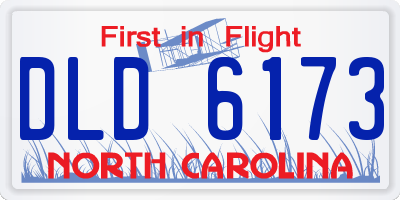 NC license plate DLD6173