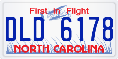NC license plate DLD6178