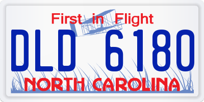 NC license plate DLD6180